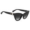 Lunettes de soleil MOSCHINO MOS122/S BLACK (807 9O) - Aviator - Protection 3 - Gris - Tendance