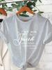 Walk By Faith Women's Tee Bible Verse Graphic Pink Casual Women Top Fashion Graphic Print Clothes Summer Female Short Sleeve Tee