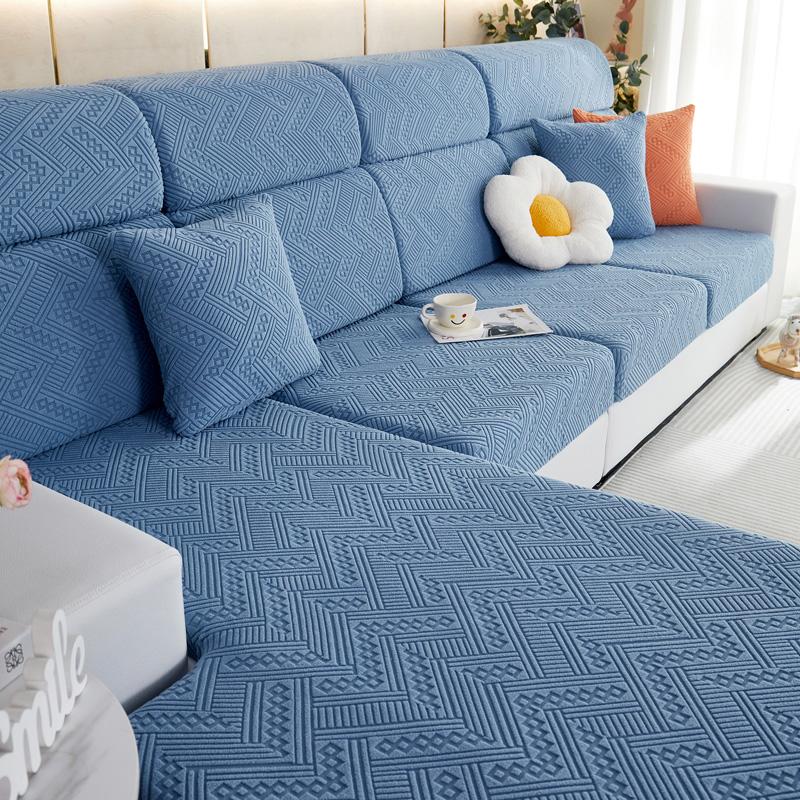 Плюшевый чехол на сиденье дивана для гостиной, бархатная подушка, эластичный угловой чехол для дивана, комплект 1/2/3/4 местных однотонных чехлов