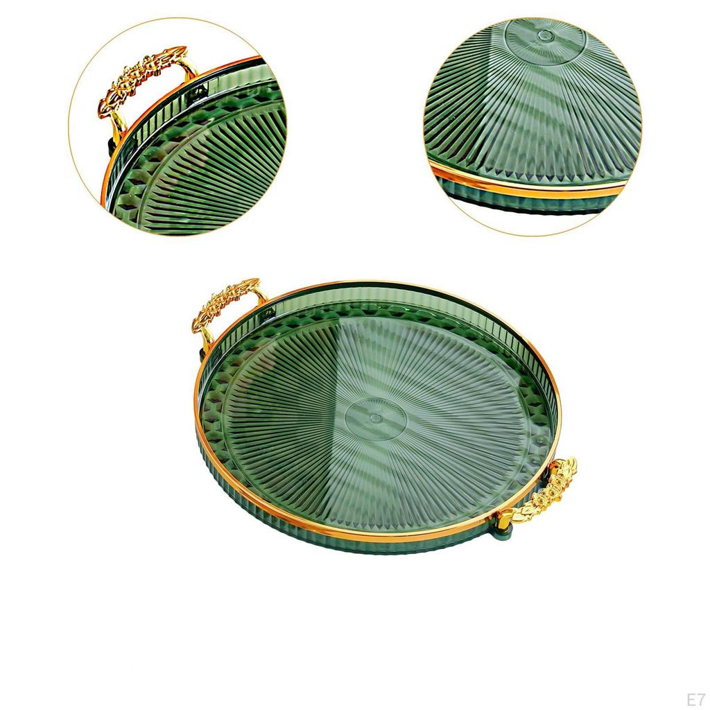 Round Serving Tray Cake Display Plate Versatile Easy to Clean Durability Fruit Food Storage
