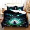 Anime Monster Bedding Collection Single Twin Full Queen King Size Animal Tag Lion Wolf Bed Collection Adult Kid Bedroom Duvetcover Collection