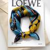 Spring and Autumn Korean Printed Fashionable Small Square Scarf Jurchen Silk Scarf Mulberry Silk Scarf Headband Tie Bag