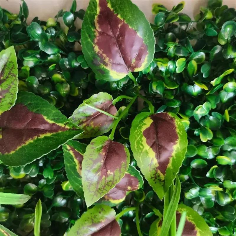 1 шт. Искусственные зеленые панели для стены из растений, Имитация растения, Декорация для фона стены, 3D Бионическое растение, Уличный газон, Искусственная трава