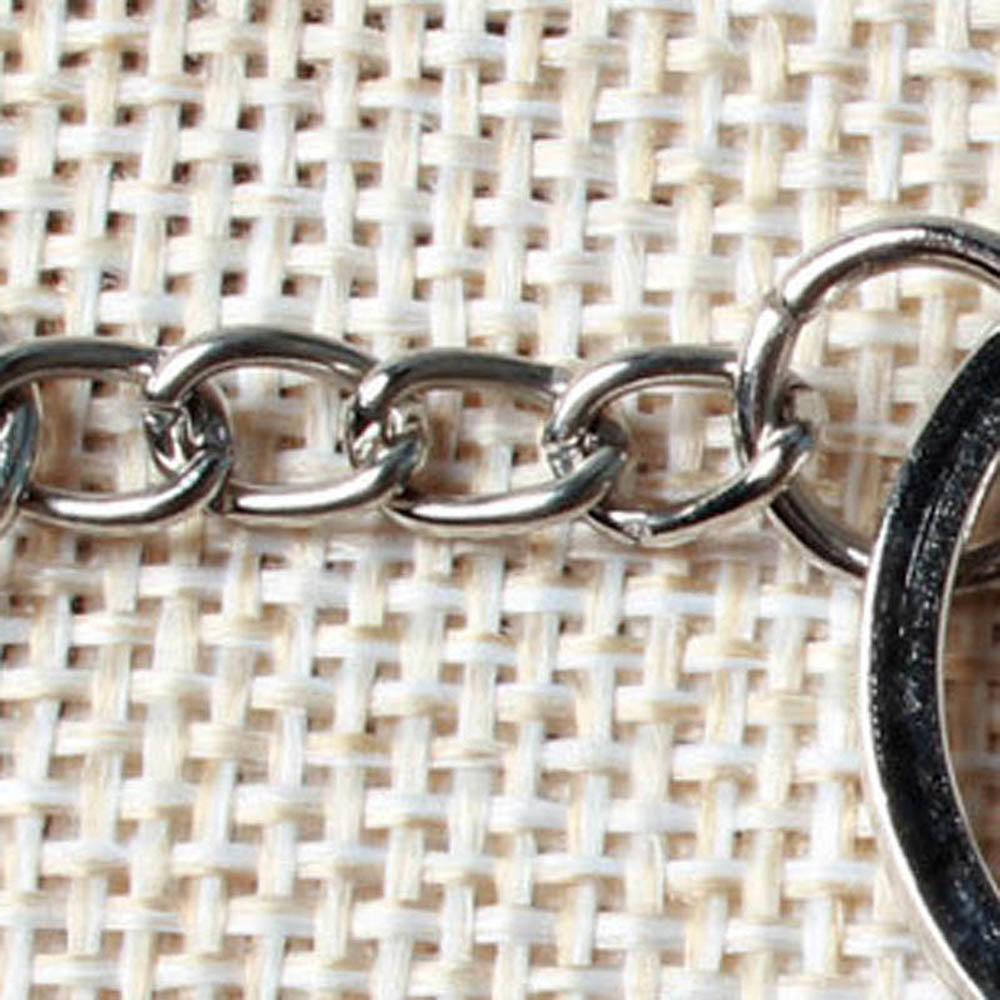 25mm Jewelry Split Ring Polished Silver Keychain Keyring Short Chain Key Fob