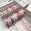 Набор из 10 рулонов васи-ленты в винтажном стиле, клейкая многоузорная лента для скрапбукинга, ретро, для DIY журналов, декоративные художественные принадлежности