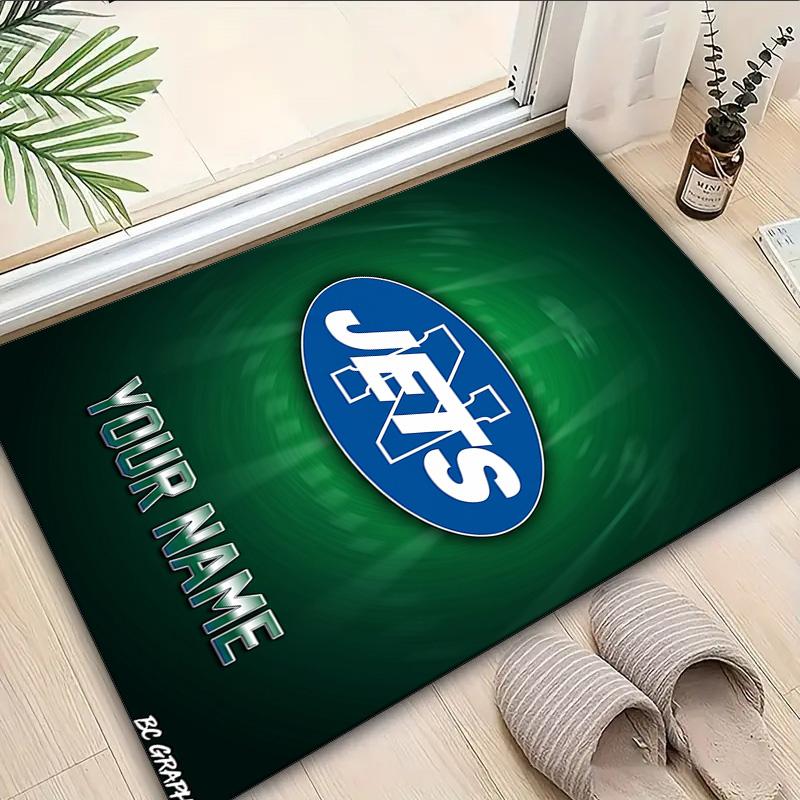 Custom Name Rug New York Football Helmet Area Rug Suitable for Indoor And Outdoor,Carpets for Homes, Offices,Living Rooms,Home Decor,Christmas Gift