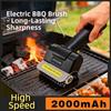 Stainless Steel Electric Grill Brush Portable Roller Grill Cleaner Brush  Outdoor Cooking