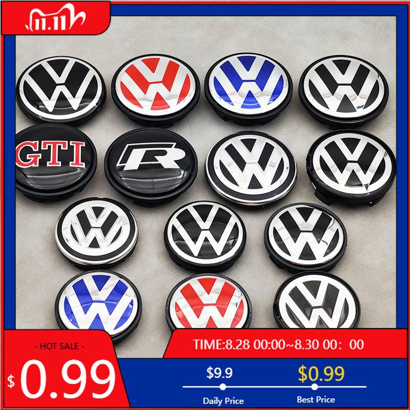 VW GTI GOLF 2026 Горячее для VW VOLKSWAGEN 4 шт. 56 мм 63 мм 65 мм Колпачки центральных отверстий колесных дисков автомобиля Для Volkswagen VW Golf 4 5 6 7 R GTI Passa