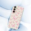 For Samsung Galaxy A36 5G Case Pink Butterflies Pattern Printing Straight Edge TPU Phone Back Cover