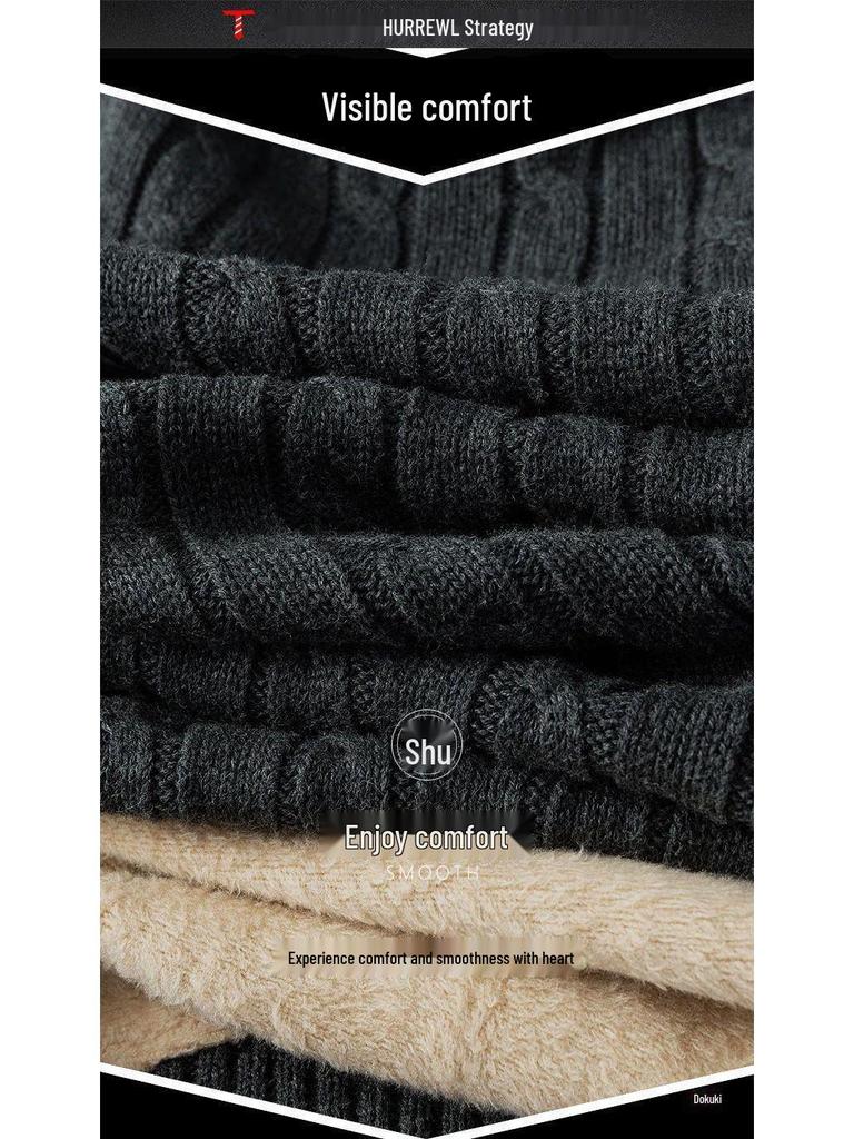 Men's 2023 Thick Velvet Turtleneck Sweater – Warm, High-End, 100% Cotton, Stylish and Comfortable