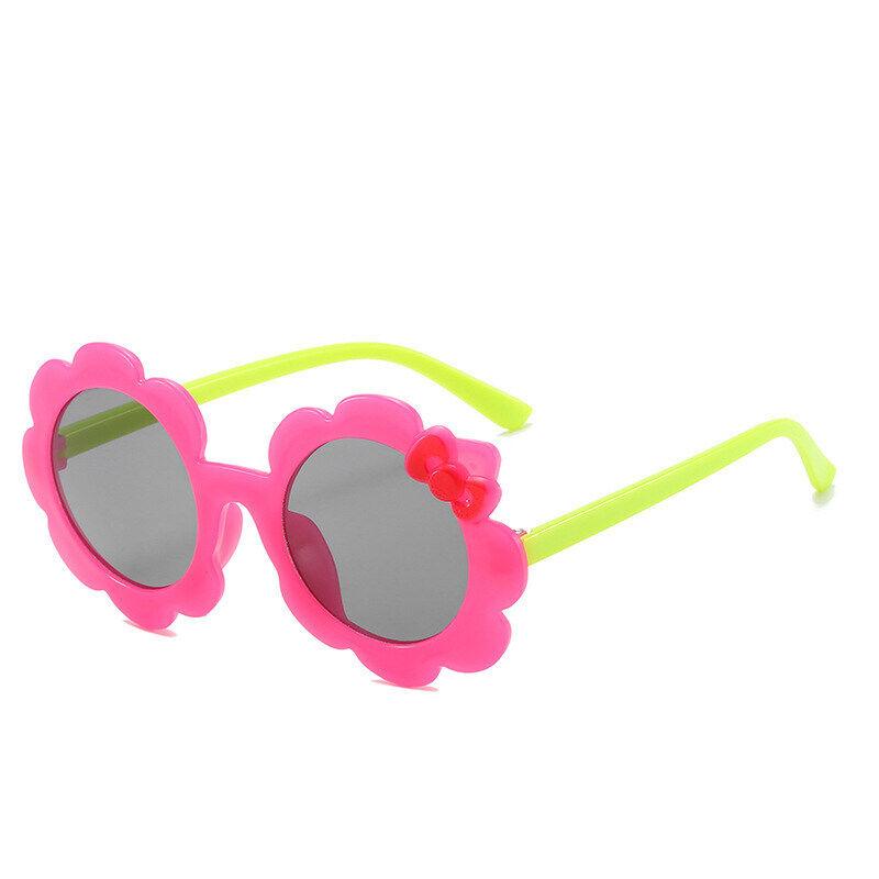 New Sunglasses Flower Cartoon Children Sunglasses Cute Bowknot Baby Glasses Cross-border Kids Sunglasses