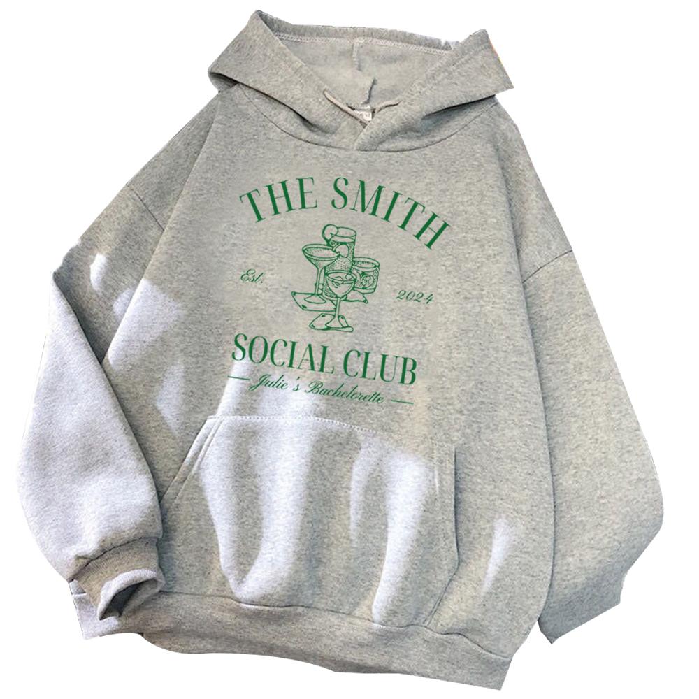 Social Club Bachelorette Hoodie Customizable Bachelorette Party Hoodie Pullover Tops Streetwear
