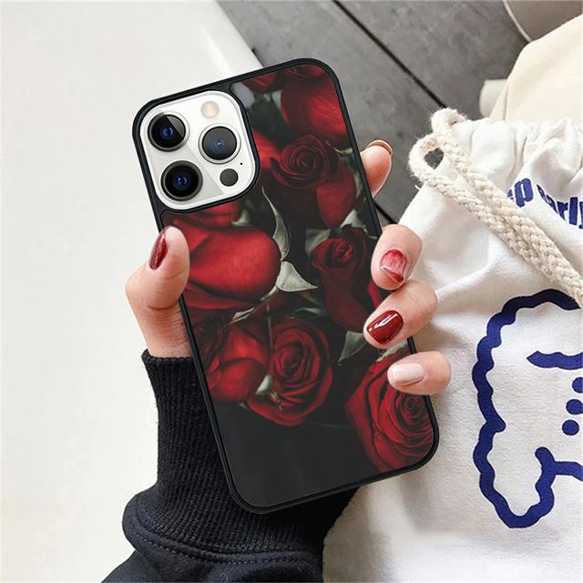Красная Роза Чехол-Ракушка Для iPhone 17 Air 15 16 14 13 12 Pro Max 11 Pro Max Plus Чехол для Телефона