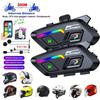 P20 Bluetooth 5.3 Motorcycle Helmet Headset Music Interphone Cycling Bluetooth Headset Waterproof 300m Intercomunicador Speaker Earphone