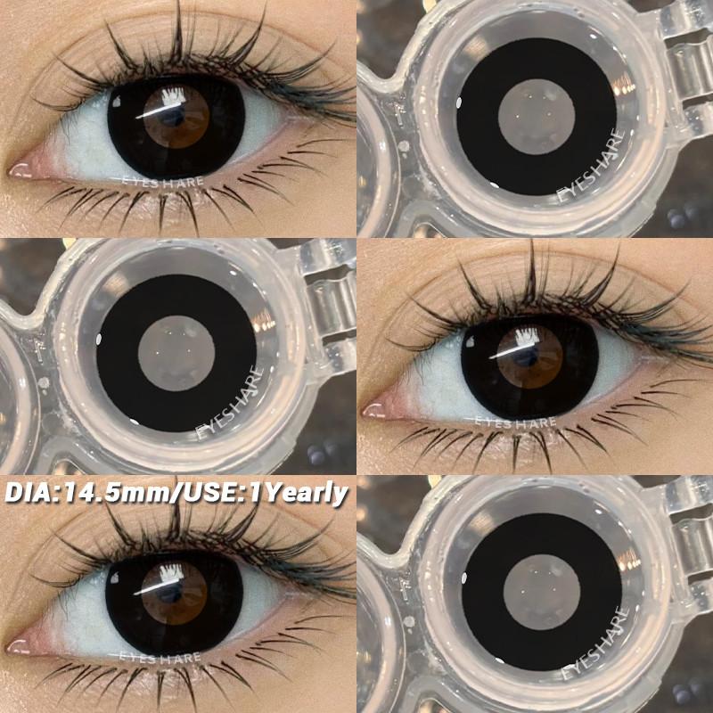 COD EYESHARE RAVEN BLACK Косплей Контактные Линзы Кроваво-красные Хэллоуин Макияж Глаз Линза Белые/Черные Сумасшедшие Косплей Мягкие Линзы