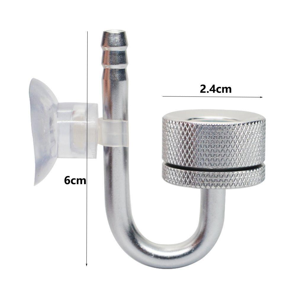 U-образный диффузор CO2 для аквариума, распылитель воздуха из алюминиевого сплава с присоской, долговечный распылитель углекислого газа