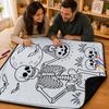 Halloween DIY Coloring Blanket for Kids - Parent-Child Activity Doodle Blanket