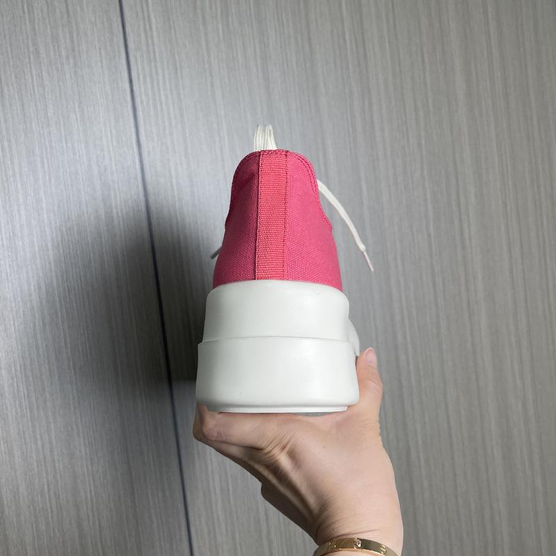 Модные мужские парусиновые кроссовки на платформе, массивная подошва, обувь с лифтом, несколько цветов, удобная шнуровка, повседневные дышащие модные туфли