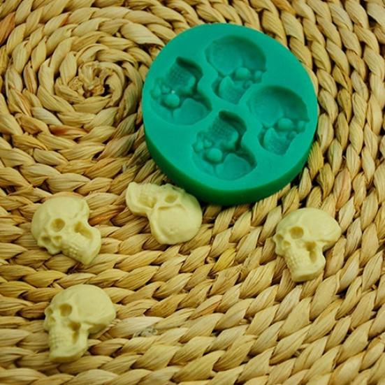 3D череп голова силиконовая помадка торт плесень шоколад Хэллоуин вечерние DIY инструменты