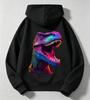Children's Fall/Winter Fun Dinosaur Pattern Hooded Sweatshirt - Halloween Streetwear for Home Use with Loose Fitting Collar