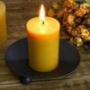 Black Pillar Metal Plate Round Candle Base Tray Creative Iron Candle Holder  Banquet