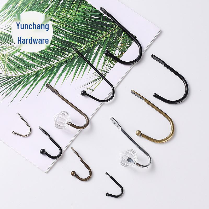 Ретро Черный Железный Настенный Крючок для Пальто и Шляп