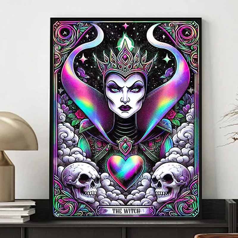 Disney 5D DIY Алмазная мозаика Злая Королева Иллюстрация Полная мозаика из круглых бриллиантов Мультяшная Вышивка крестом Живопись Декор для дома