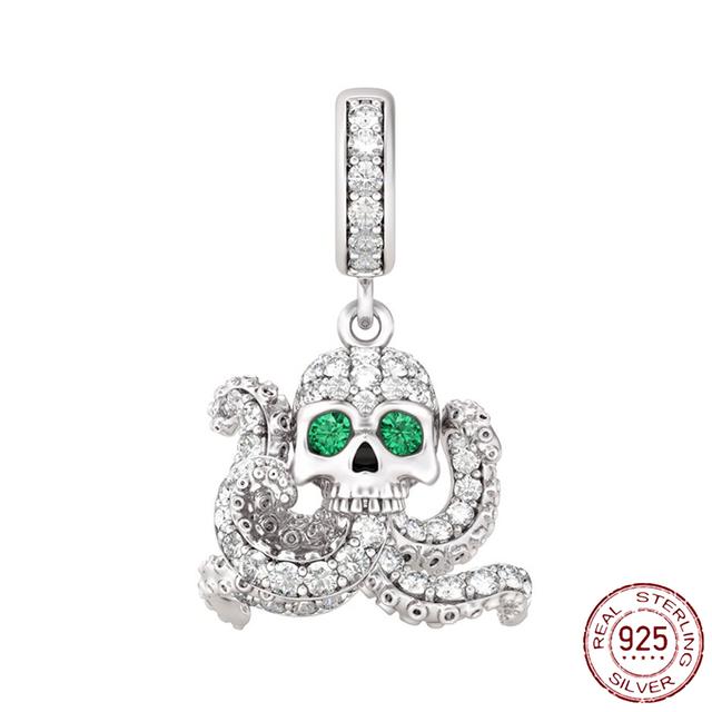925 Sterling Silver Green Series Flower Tree Apple Pendant Diy Fine Beads Fit Original Fashion Charms Bracelet Women Jewelry