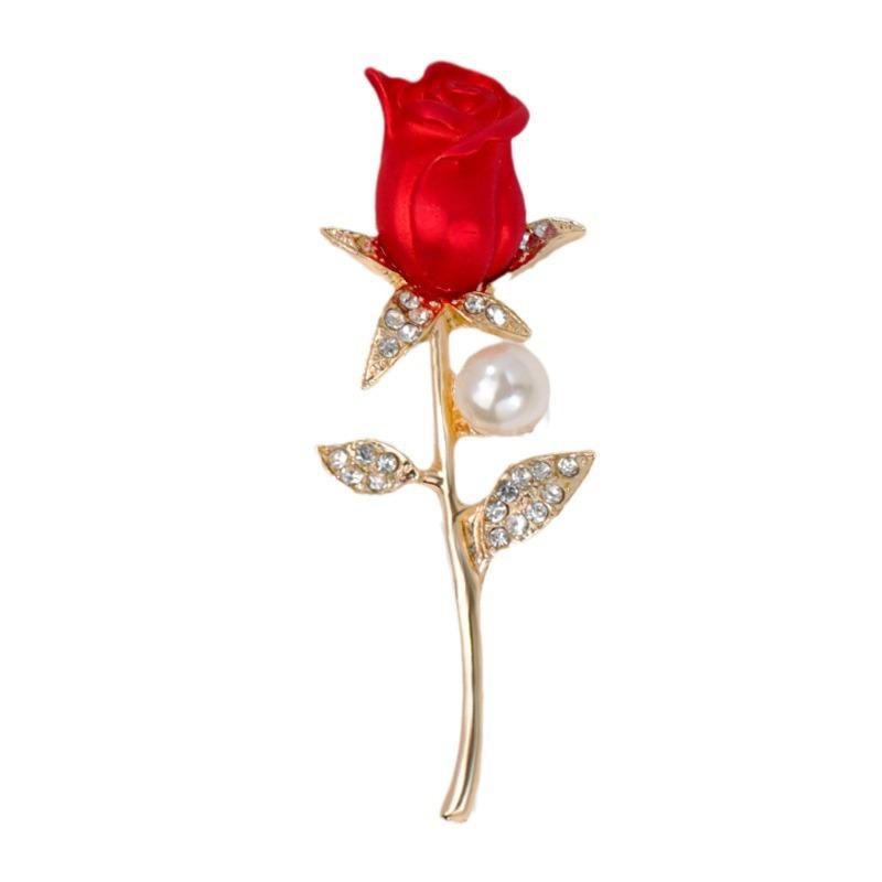 Rose Pearl Brooch Retro Elegance Temperament Suit Corsage Sweater Accessories