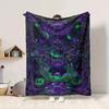 1pc Cosmic Mandala Blanket, Lightweight Flannel Throw Blanket for Sofa, Bed, Travel, Camping, Living Room, Office, Couch063
