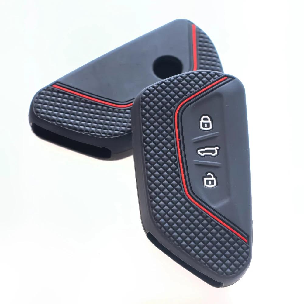 Чехол-брелок для ключа автомобиля для VW Volkswagen/Golf 8 MK8 ID.3 ID.4 /Cupra/Skoda/Octavia A8/SEAT/Leon MK4 2020 2026/Formentor/Tarraco