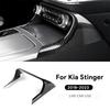 Real Hard Carbon Fiber Cover For Kia Stinger 2018 2019 2020 2021 2022 2023 LHD Car Central AC Frame Interior Trim Accessories