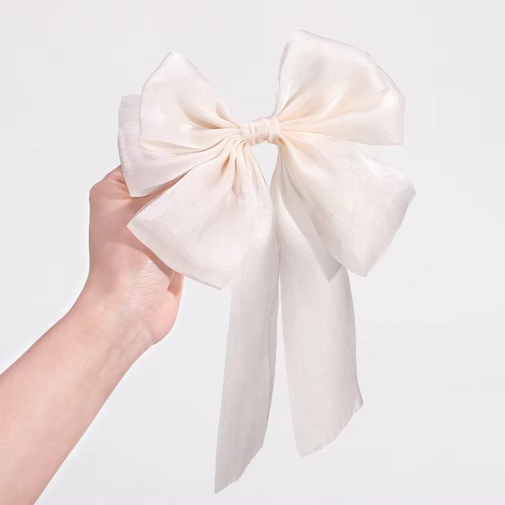1 шт. Заколка для волос для девочек сине-розовая с большим бантом из ленты, элегантная, простая, весенне-летняя, заколки-шпильки для волос, ретро-ободок, зажимы, аксессуары для волос