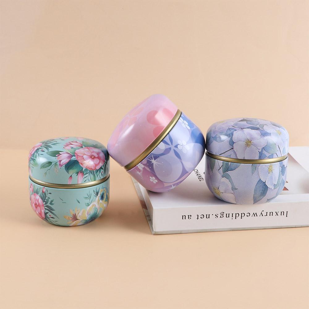 Portable Snacks Candy Round Small Storage Box Packaging Box Tea Cans Containers Tin Plate Canister