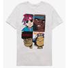 Футболка в стиле британской виртуальной группы Gorillaz, уличный стиль, американский ретро, оверсайз, хай стрит, винтаж