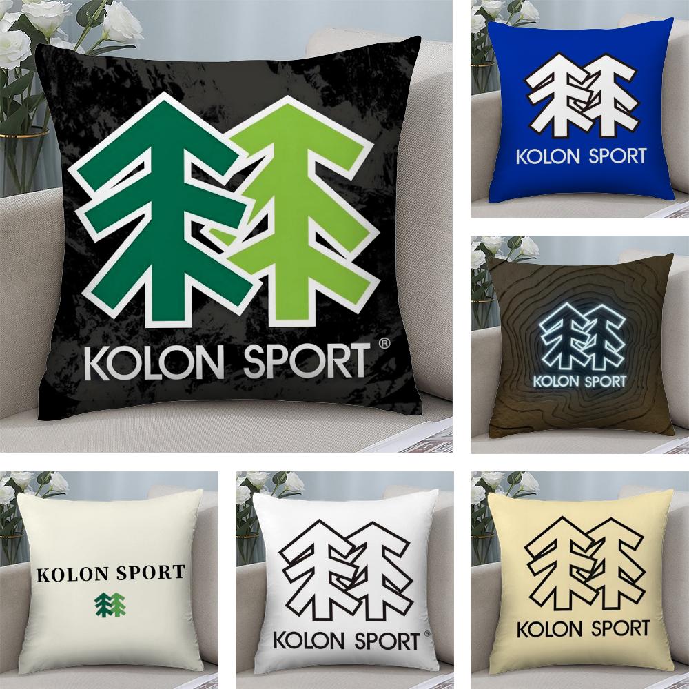 Luxury K-KolonS S-SPORT Cushion Cover Soft Plush Fabric Double-Sided Printed Sofa Cushion Cover for All Seasons Home Decor Gift