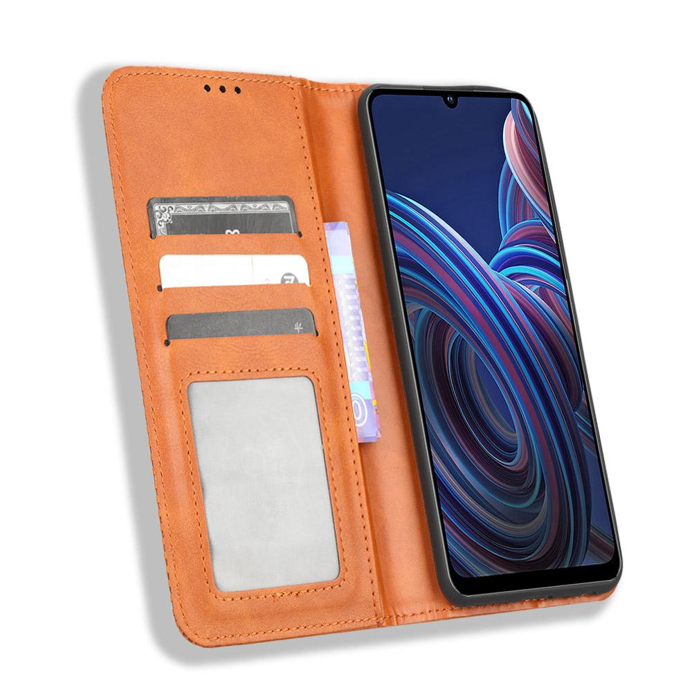 Чехол-кошелек для мобильного телефона, кожаный флип-чехол с держателем для карт, полностью защитный амортизирующий чехол для ZTE Blade A72 A52 A72 L9 V30 A31 Avid 589 Magic 7