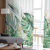 Ins стиль тропические растения пальмовый лист банановый лист прозрачные шторы спальня гостиная вуаль оконные шторы тюлевые шторы детская комната