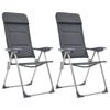 Day and Night - Day and Night Aluminum Camping Chairs 2 Units Gray 58x69x111 Cm