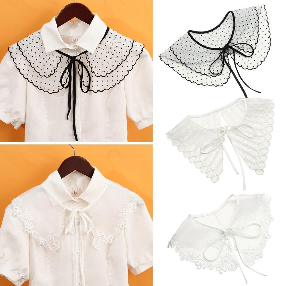 Одежда, шаль, украшение, съемный накладной воротник, лацкан, половина рубашки, кружевной искусственный воротник, мини-накидка