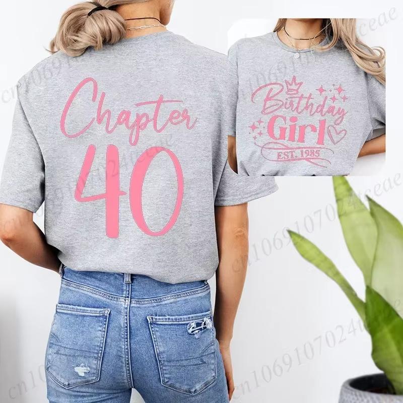 Tshirts for Women Classic 40th Milestone Best Friend Classic Tshirts for Women Vintage 40th Birthday Year Tops Streetwear Women