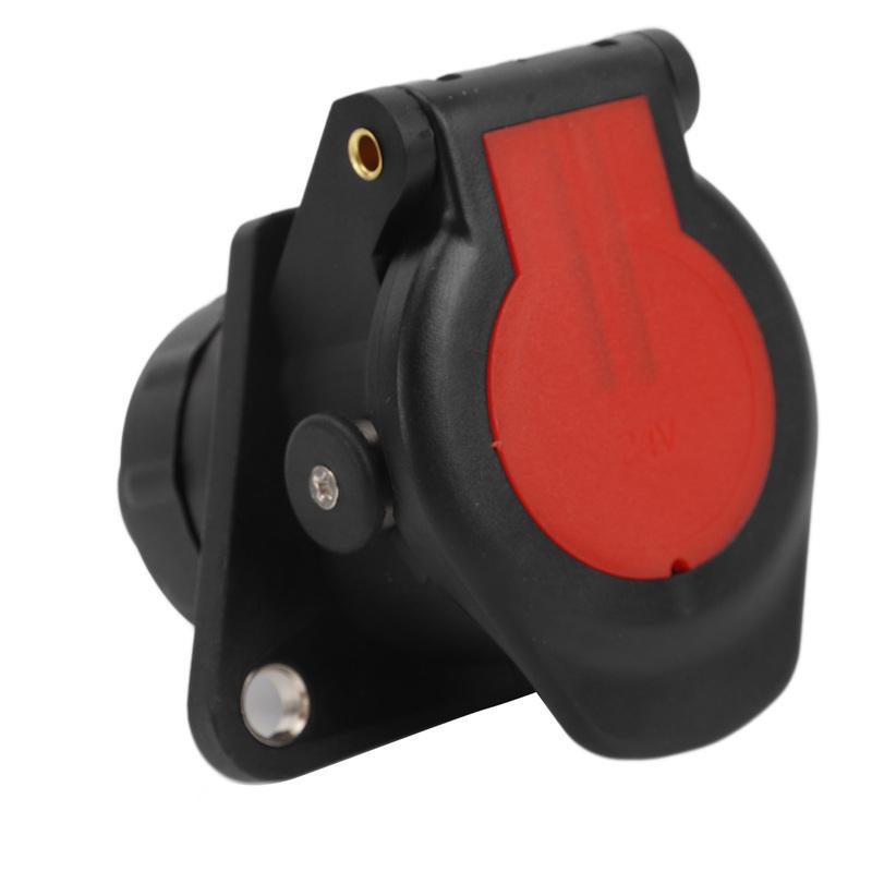15pin Trailer Plug Socket 24V 15pin Trailer Connector Adapter Stable Performance for Boat RV Trailer Adapter Plug Socket