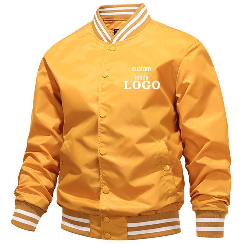Стеганая бейсбольная летная куртка унисекс для весны, осени и зимы с индивидуальным логотипом и дизайном рабочей одежды команды.
