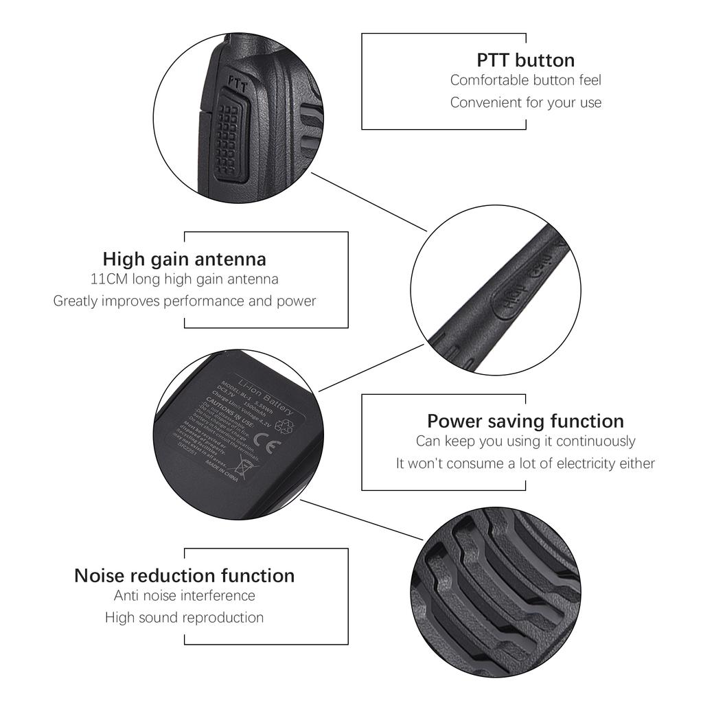 Aoresac Рации Baofeng BF-888s, 10 шт., водонепроницаемые перезаряжаемые радиостанции двусторонней связи дальнего действия