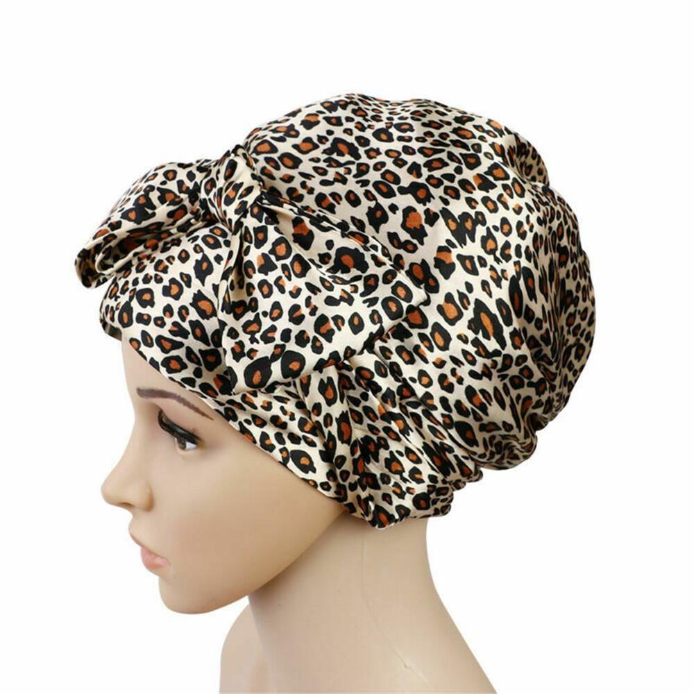 Cover Hat Head Cover Satin Turban Hair Bonnet Shower Cap Silk Night Sleep Cap Soft Satin Bonnet