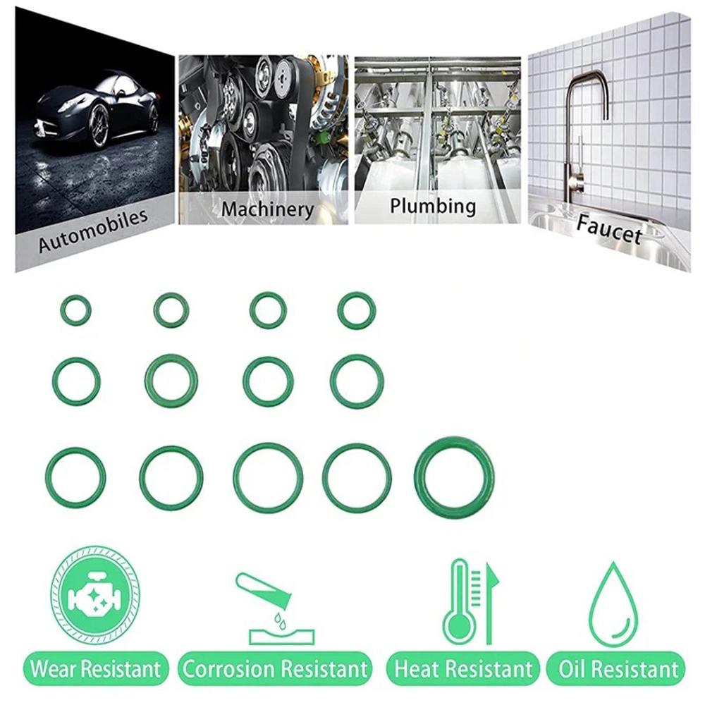 530/270Pcs O-Type Sealing Rubber Ring Automotive Air-Conditioning Compression Confidential Seal Maintenance Rubber Accessories Engine Gaskets 6