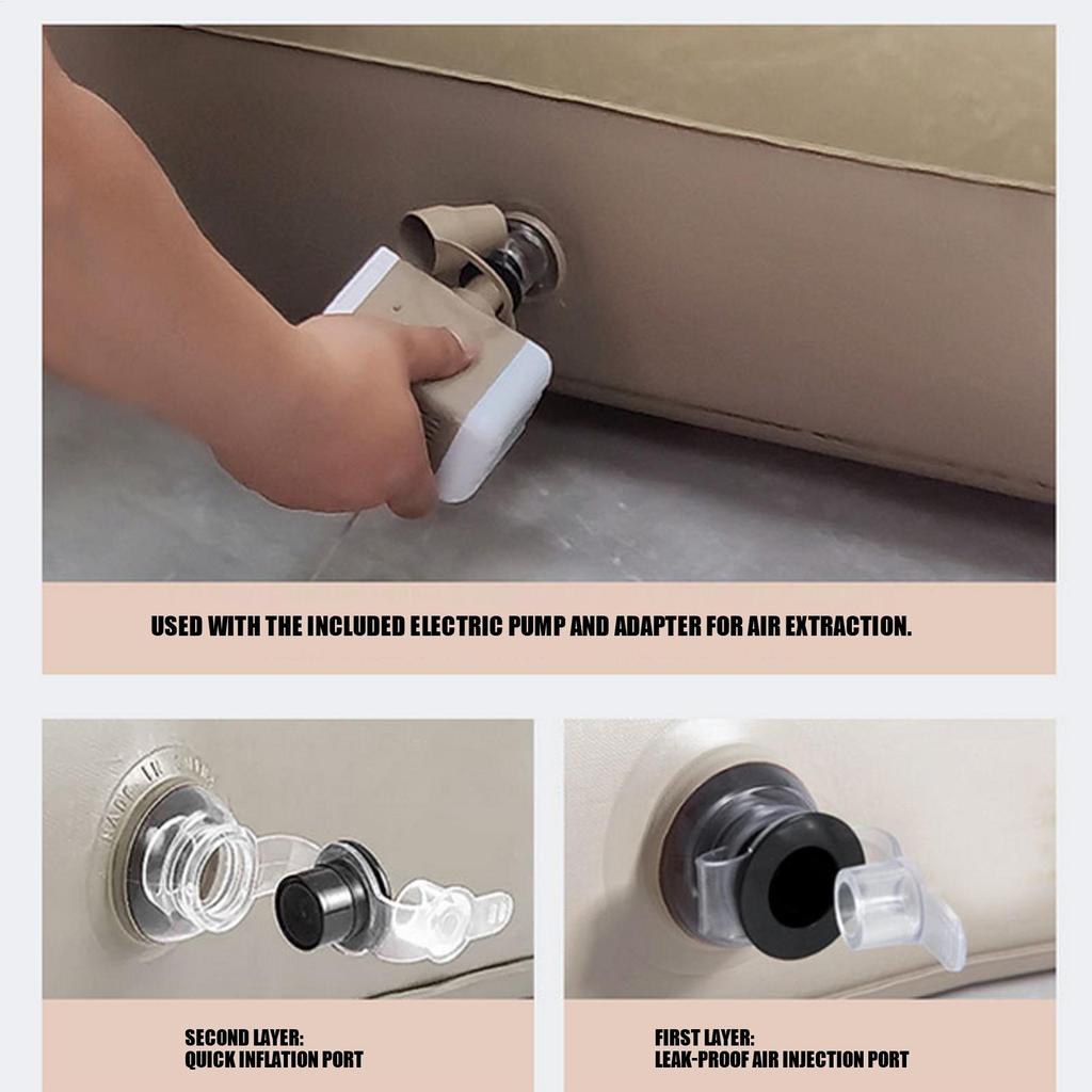 Надувной диван с насосом, герметичный клапан, шезлонг, надувной диван для кемпинга, складная кровать для улицы, пляжа, путешествий, походов, дороги