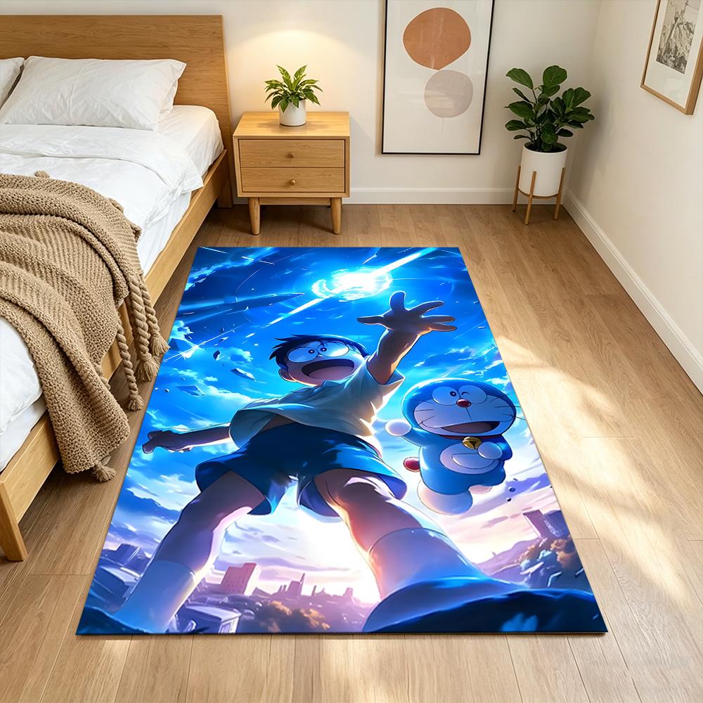 Doraemon Adventure Team Journey Non-Slip Home Carpet Design for Office Decor Living Room Gift