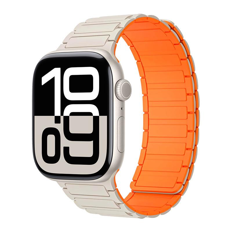 Магнитный силиконовый ремешок для Apple Watch Ultra 3 2 49мм 46мм 42мм 45мм 44мм 40 41мм Ремешок IWatch Series 11 10 9 8 7 6 SE Браслет