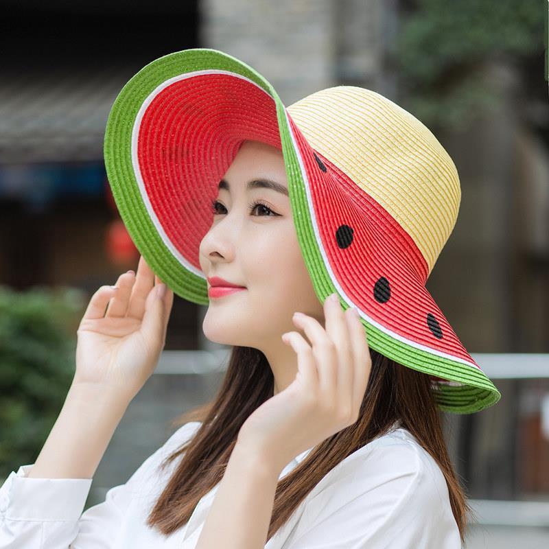 Summer straw hat women's seaside vacation beach outing versatile shading breathable sun protection big eaves women's sun hat